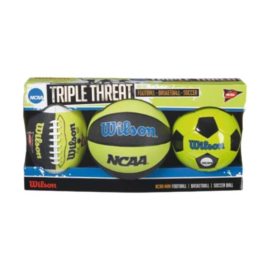 Basketball Soccer Ball by Wilson NCAA Triple Threat Mini Football 