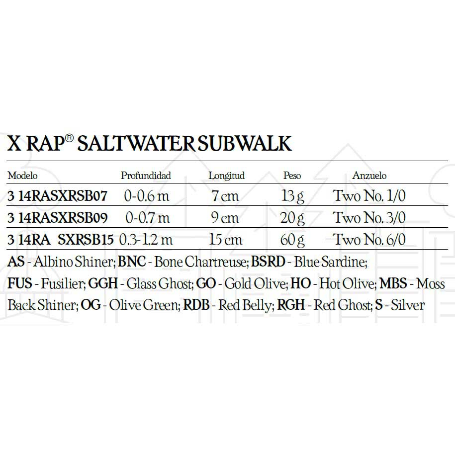 Rapala X-Rap Saltwater Subwalk Sinking Stickbait 70 mm 13g