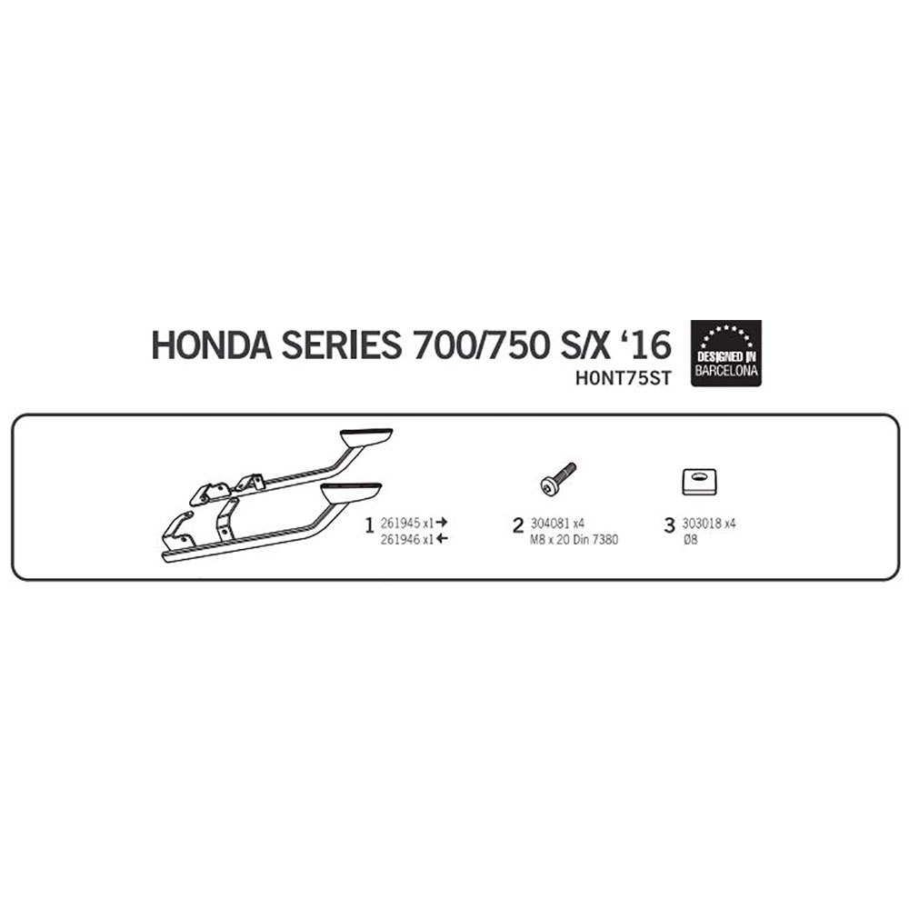 Shad Montaggio Posteriore Top Master Honda NC750S/NC750X