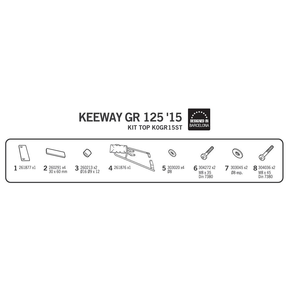 Shad Attacco Posteriore Keeway RK Top Master 125