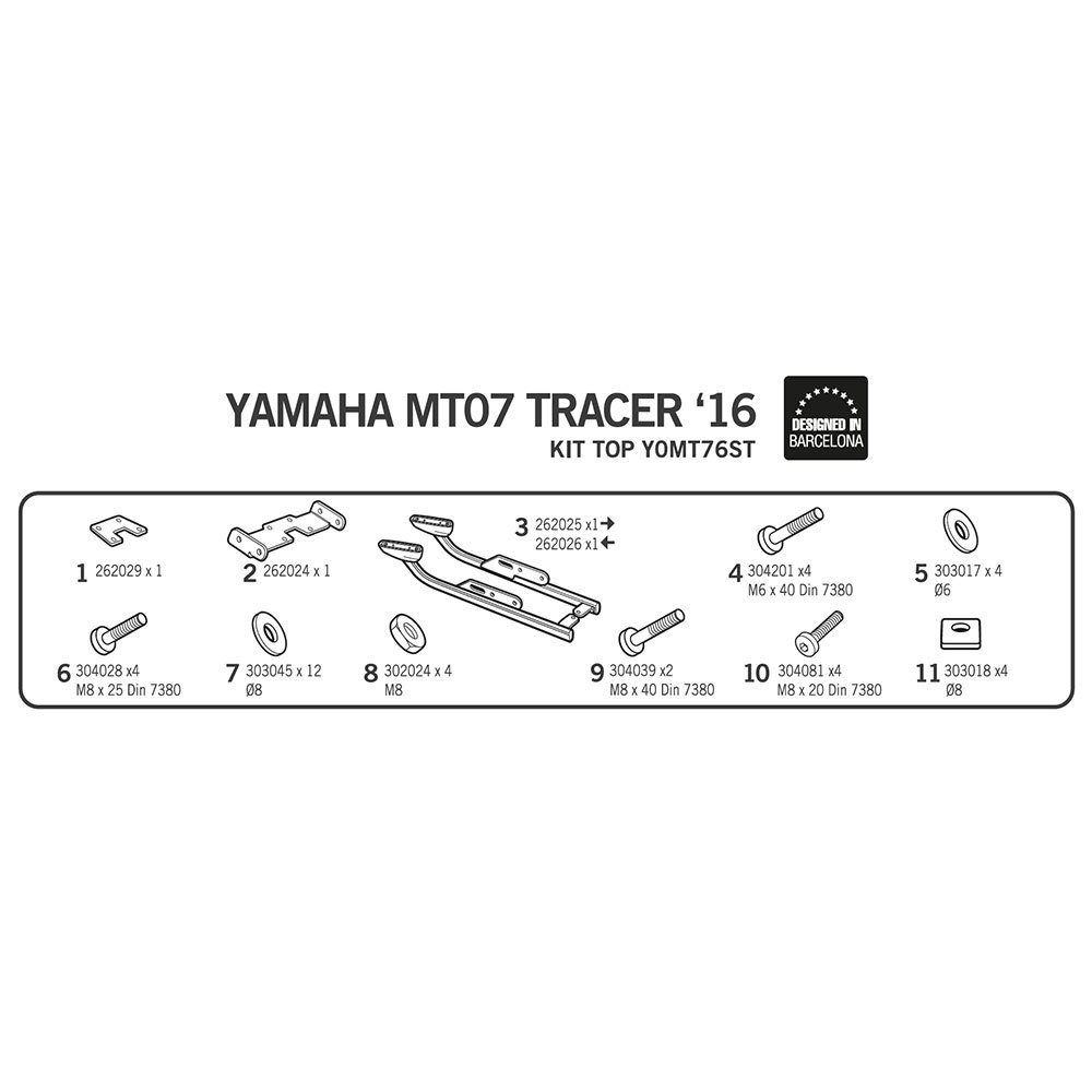Shad Mocowanie Tylne Top Master Yamaha Tracer 700