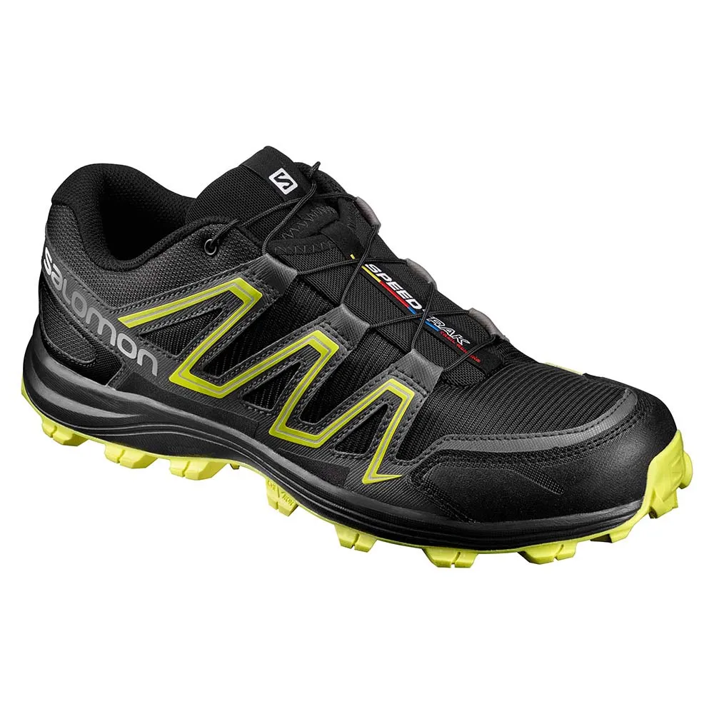 Salomon Speedtrak Trail Running Hiking Shoes Black/Radiant yellow 11.5 mens Salomon Speedtrak Trail Runner - Men main image 2