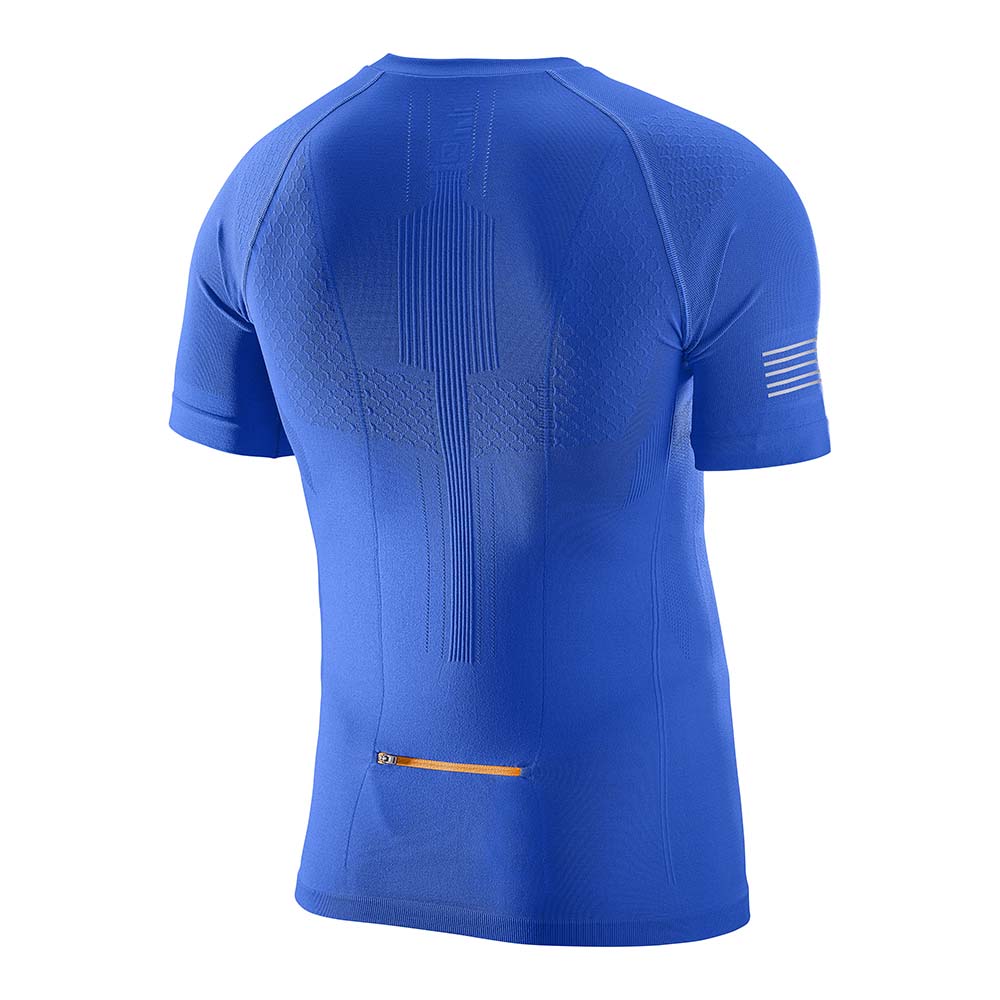 Disco athlete Pour Salomon Exo Motion Short Sleeve T-Shirt Blue | Trekkinn