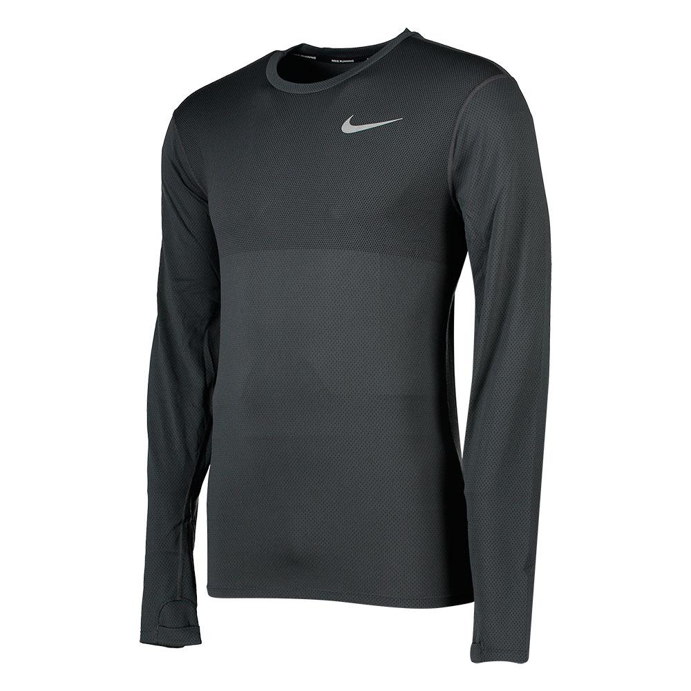 Nike Zonal Cooling Relay Top Long Sleeve T-Shirt Grey | Runnerinn