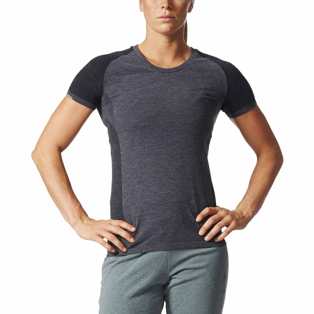 Primeknit Wool Short Sleeve T-Shirt Grey | Runnerinn