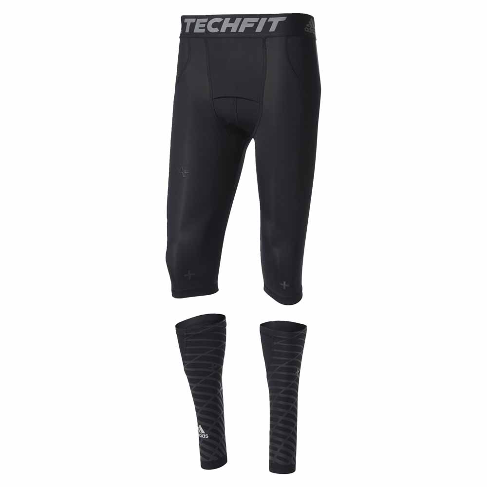 adidas Techfit Recovery 3 In 1 Short Tights And Calf Black