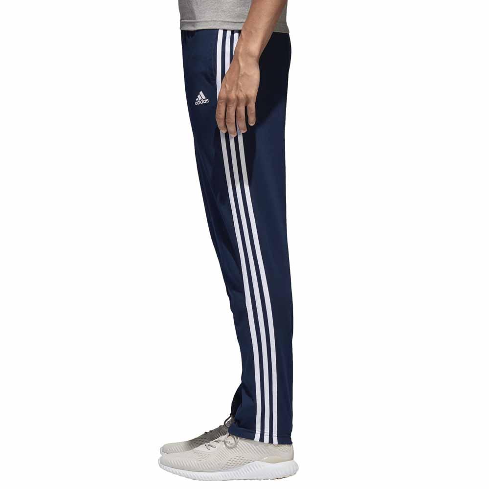 adidas Essentials 3 Stripes Tapered Single Jersey Long Pants Blue| Runnerinn