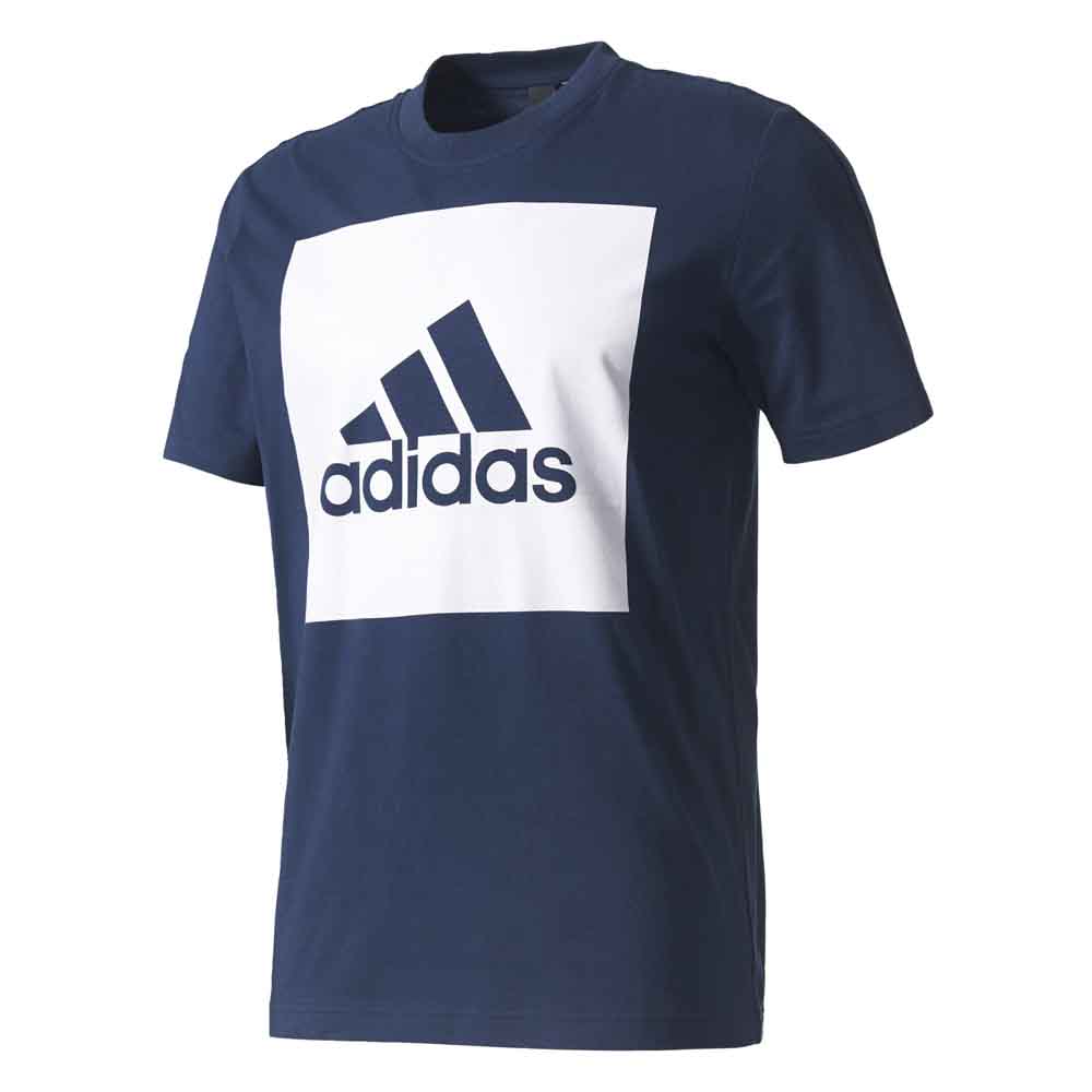 Helm Renderen thee adidas Essentials Big Box Logo Short Sleeve T-Shirt Blue| Runnerinn