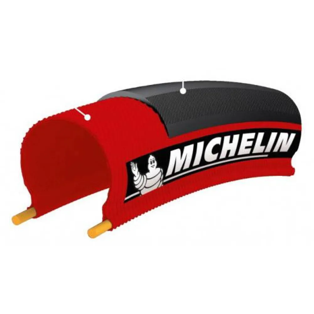 Michelin Lithon 3 700C x 25 road tyre, Red | Bikeinn