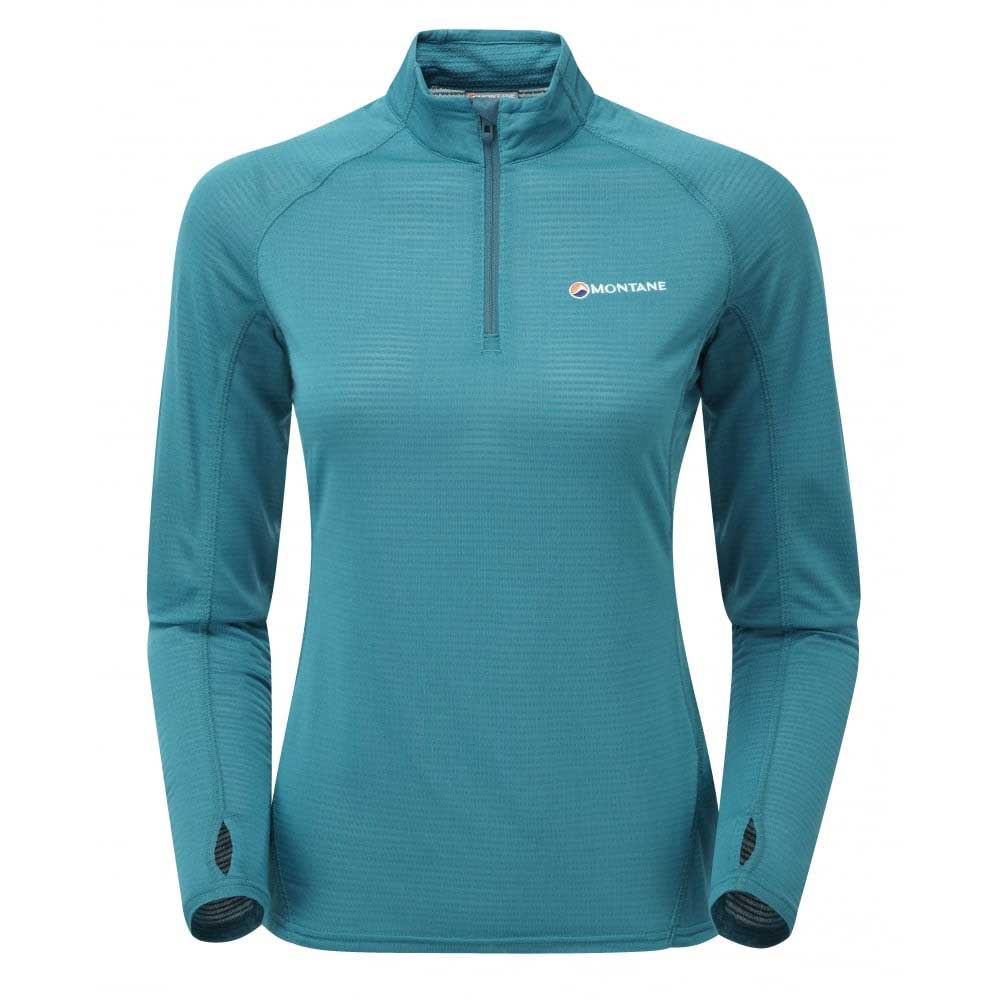 Blue Sports Running Outdoors Warm Montane Mens Allez Micro Pull On Top