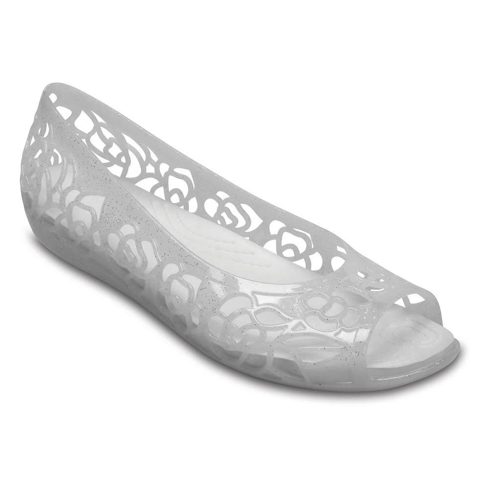 attract Detectable suspension Crocs Isabella Jelly Flat Flip Flops White | Swiminn