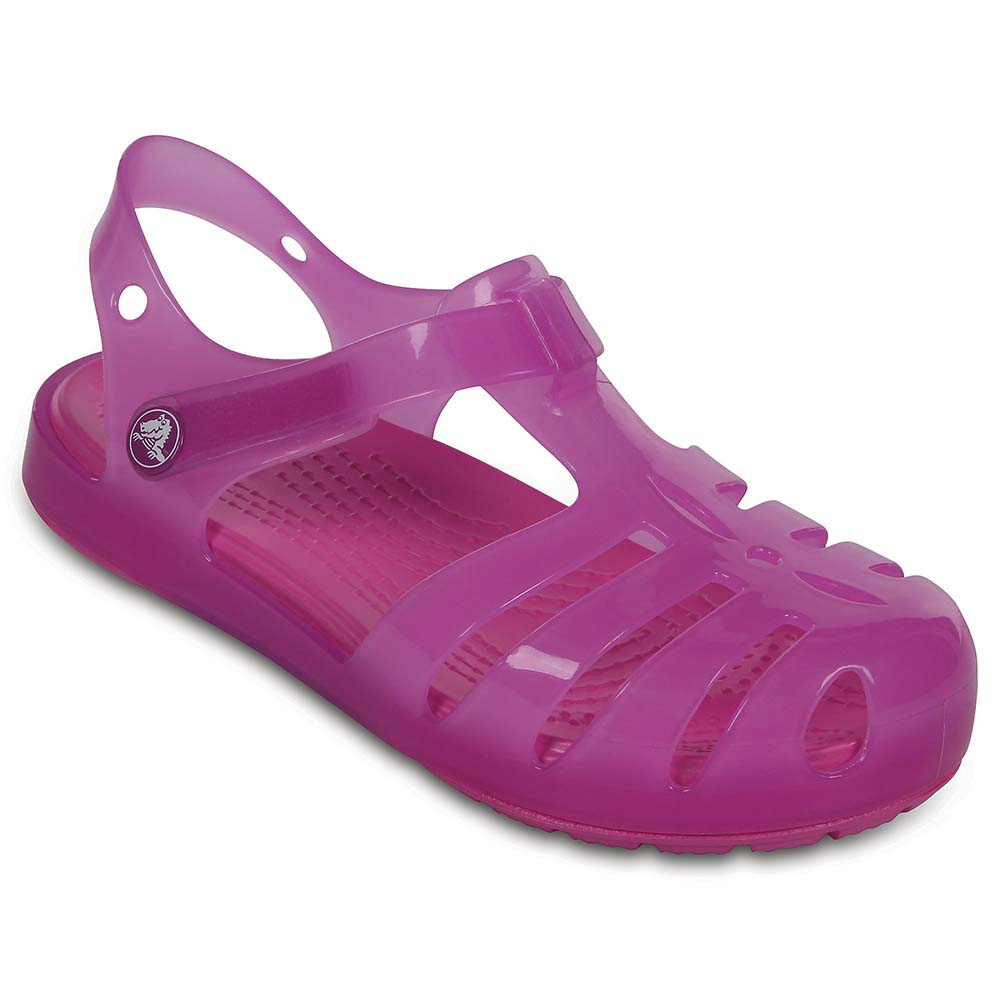 Pink Crocs Girls' Isabella Sandals with Closed Toe Wild Orchid 