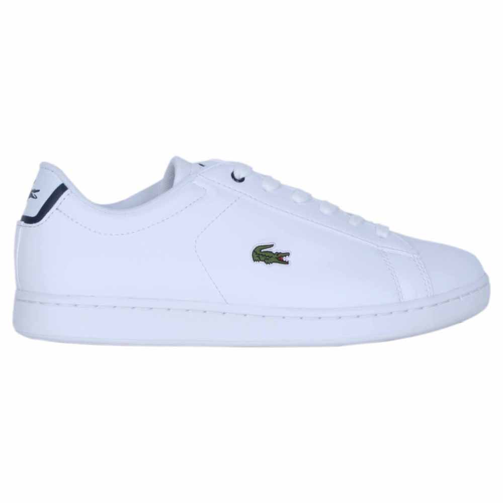 Lacoste Juniors Carnaby EVO Trainers White Blue Boys 