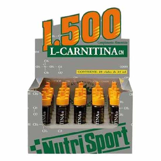 nutrisport-karnitin-l-1500-20-enheter-oransje-hetteglass-eske