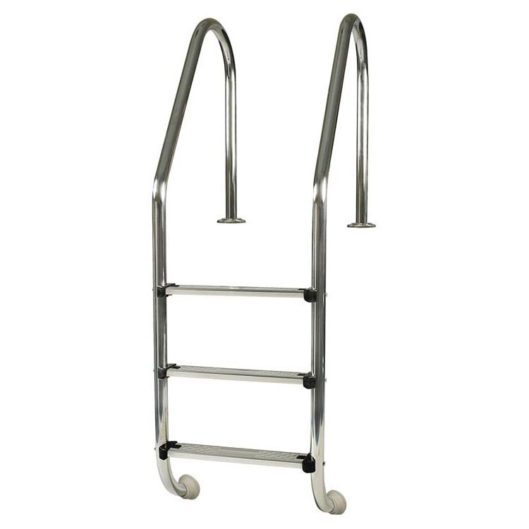 Cypressshop in Ground Swimming Pool Ladder 3 Steps Stainless Steel Mounted On The Edge Easy Mount Legs 