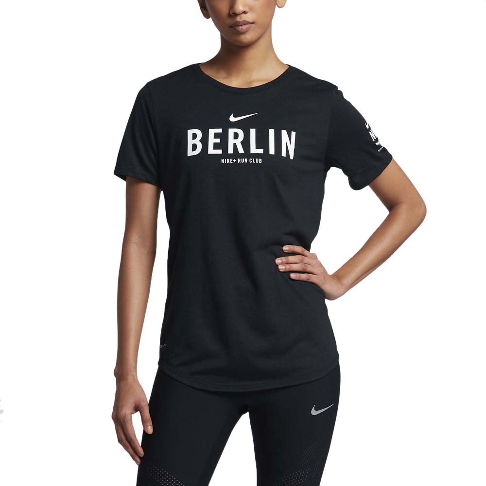 Nike Dry Double Short Sleeve T-Shirt Black | Runnerinn