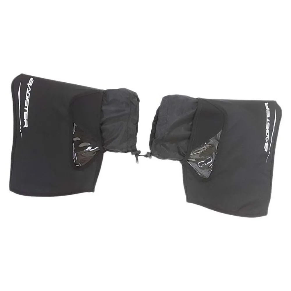 GOEDCH Manchons Guidon Moto Hiver Noir - Imperméables Thermiques Avec Bande Réfléchissante