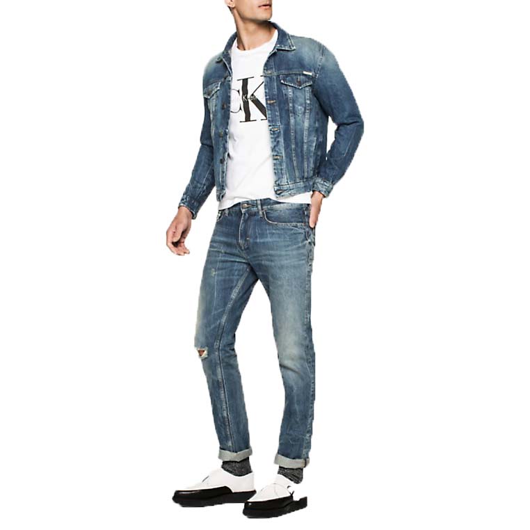 Calvin klein jeans Re Issue Crew Neck Regular Fit Fit T-shirt met korte mouwen