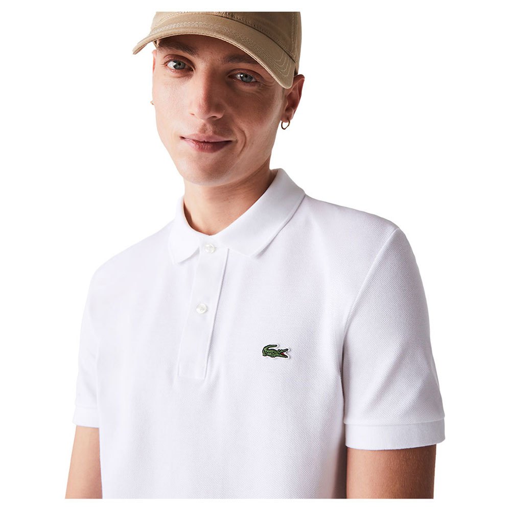 Bewust worden Concreet Implicaties Lacoste Slim Fit Petit Piqué Short Sleeve Polo Shirt White| Dressinn