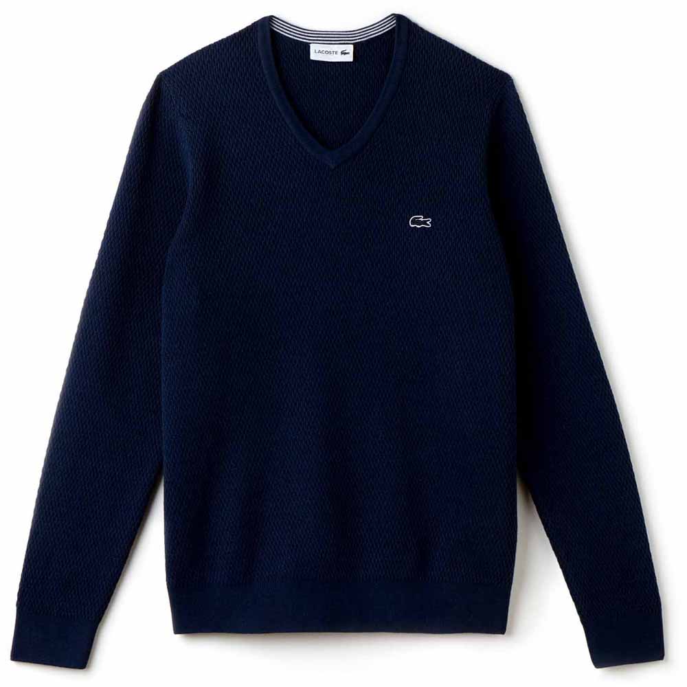 Lacoste V Neck Wool Blend Sweater |
