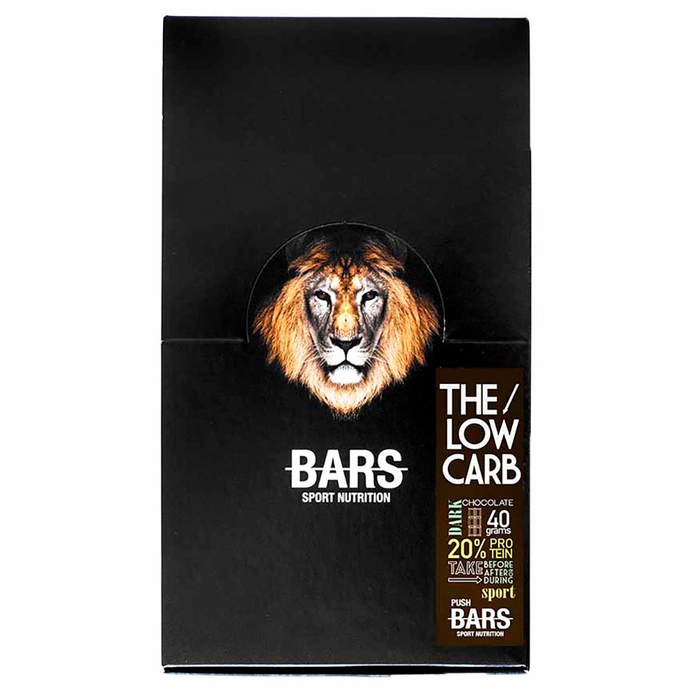 Push bars Low Carb 20% 15 Unidades Preto Chocolate Energia Barras Caixa