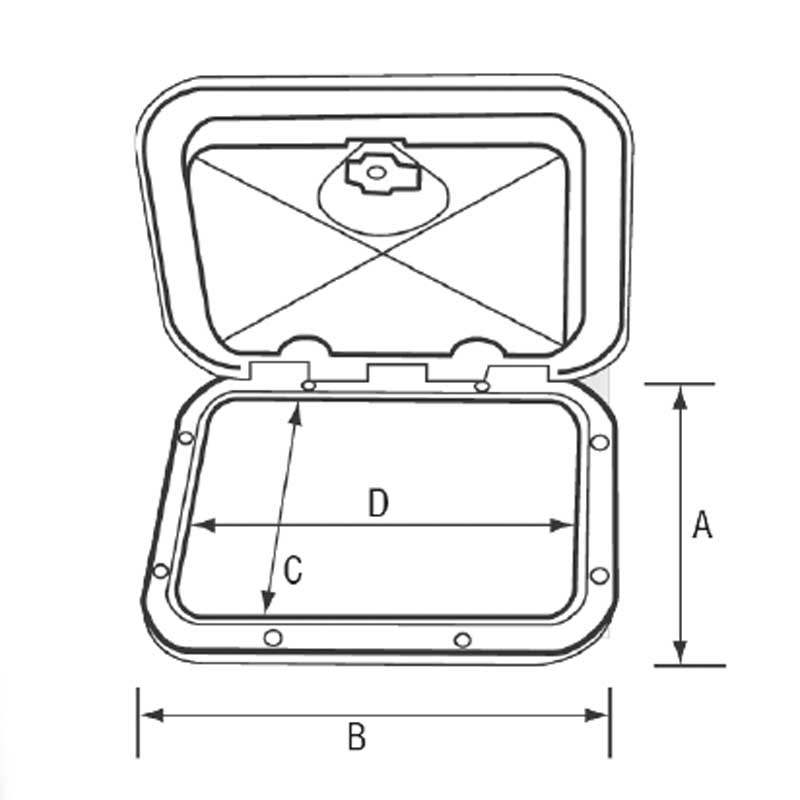 Nuova rade Inspection Detachable Cover With Lock Hatch