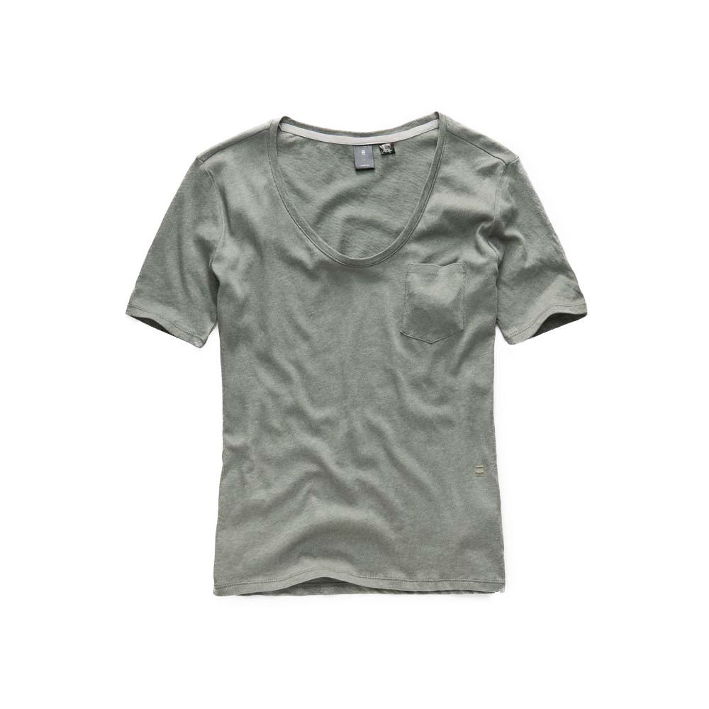 G-Star Camiseta Manga Corta Adisyon Straight Deep V Neck Cereme Jersey