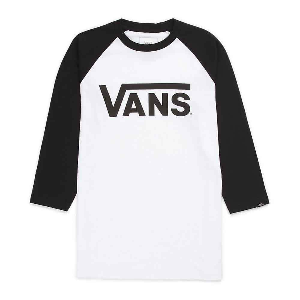 Dressinn | White Sleeve Raglan Boys Classic T-Shirt 3/4 Vans