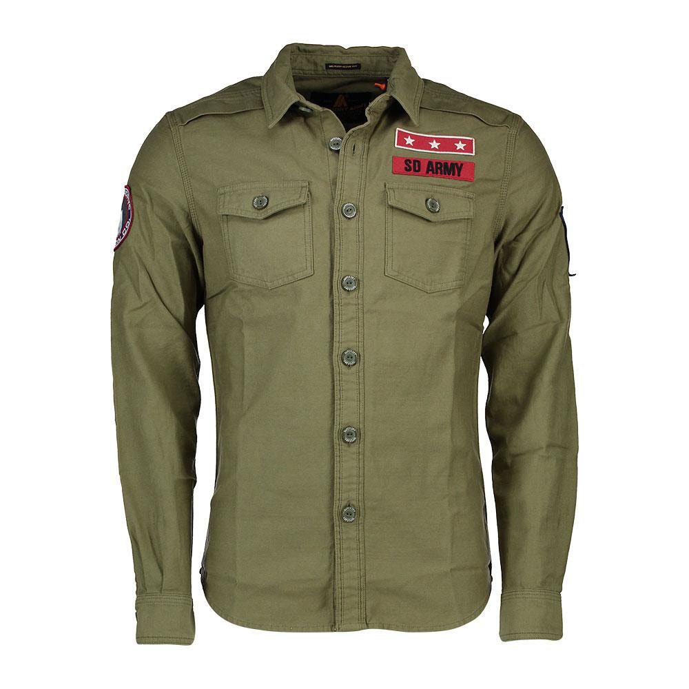 Superdry Chemise Manche Longue Army
