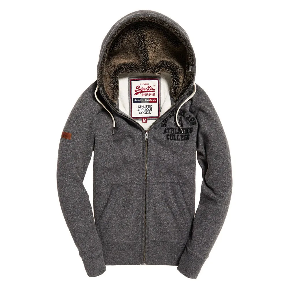 Collegiate Applique Zip Up Hooded gray Fall/Winter 2025 Preview