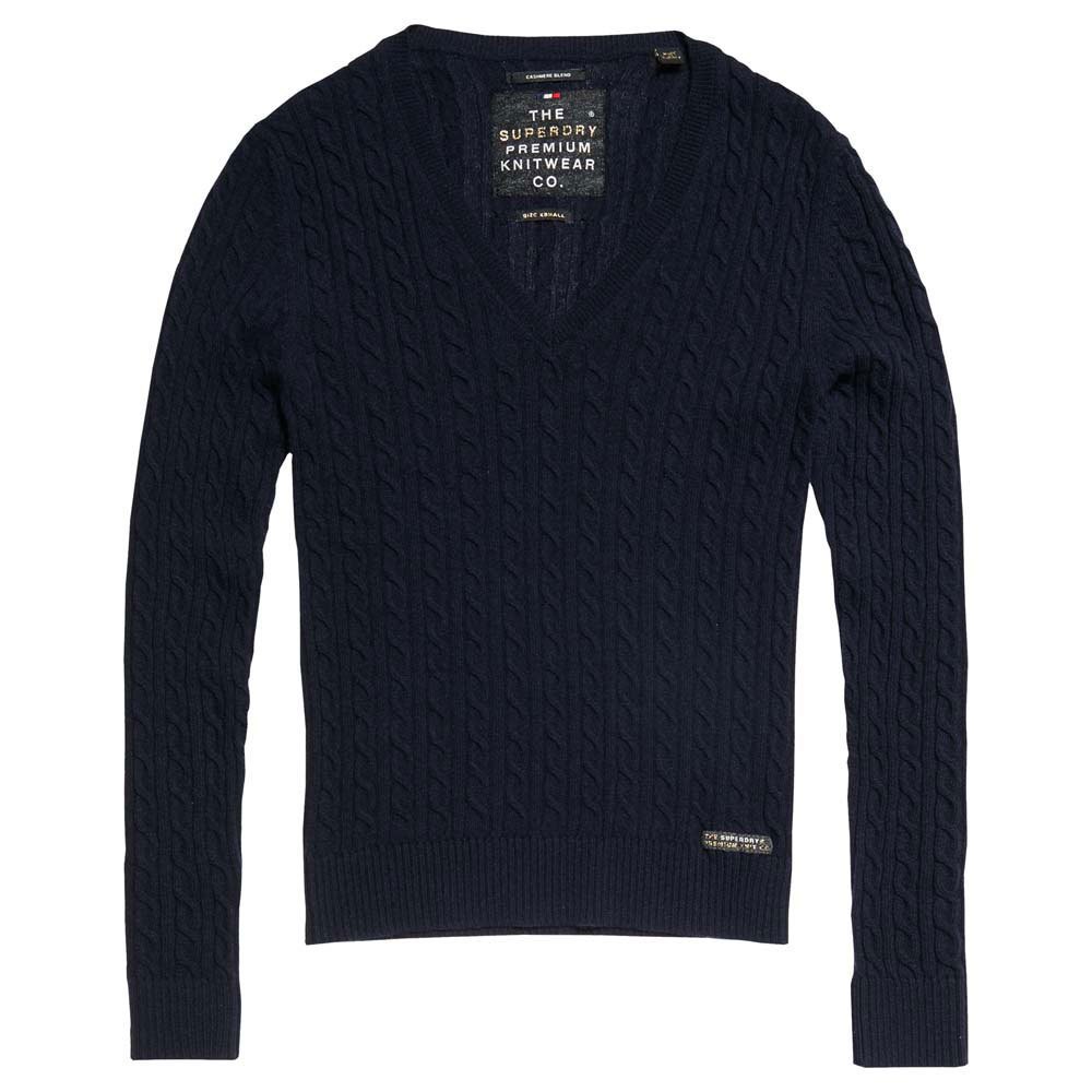 Superdry Luxe Vee Mini Cable Knit Jersey