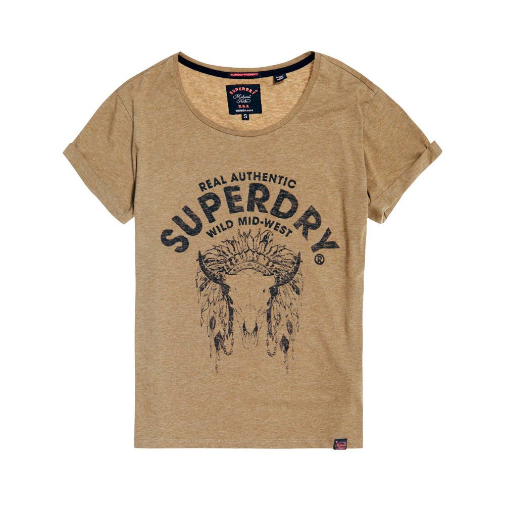 Superdry T-Shirt Manche Courte Wild West Slim Boyfriend