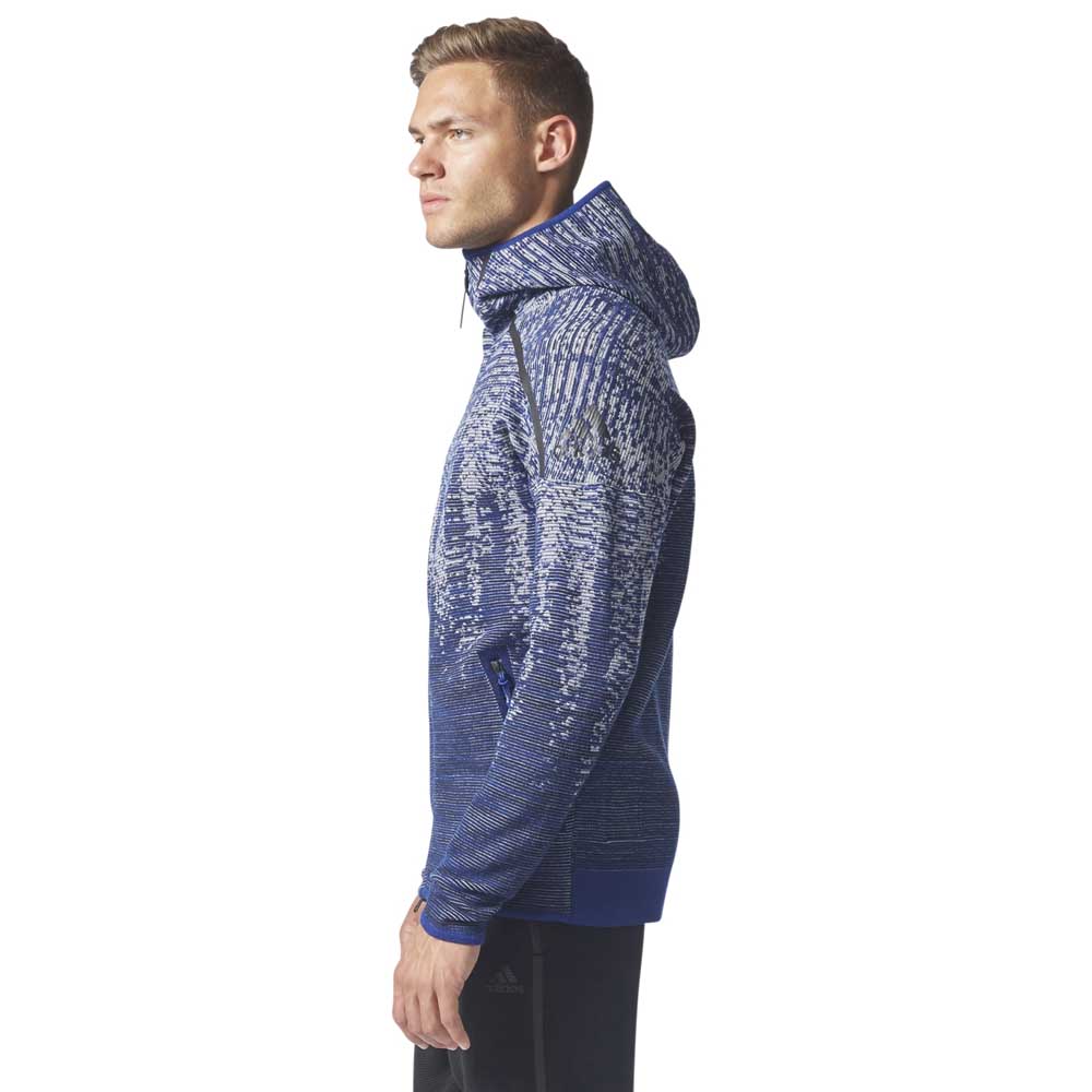 adidas ZNE Pulse Knit Hooded Full Zip Sweatshirt