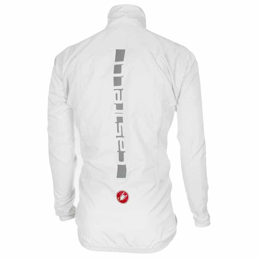 Castelli SQUADRA ER Jacket Lightweight Windproof Cycling Wind/Rain Shell WHITE 
