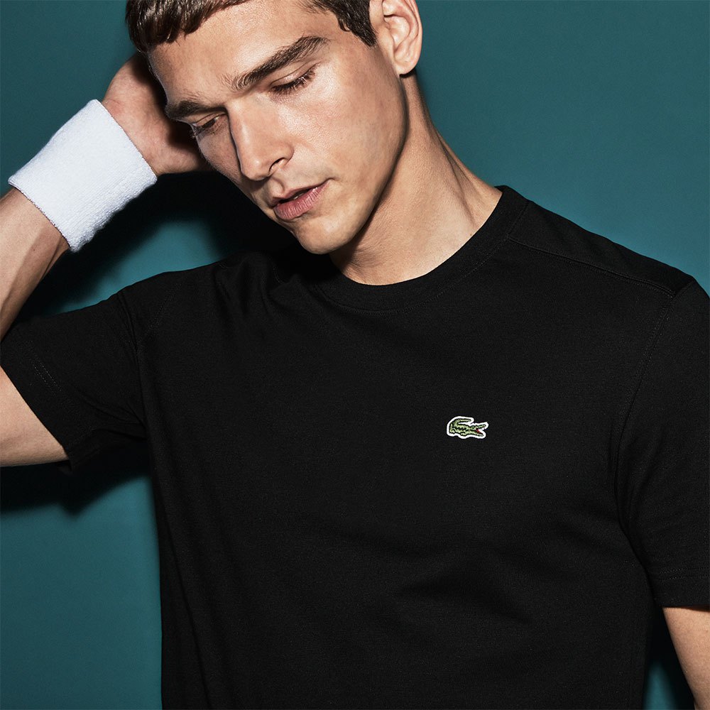 Lacoste Sport Regular Fit Ultra Dry Performance Short Sleeve T-Shirt Black|  Smashinn