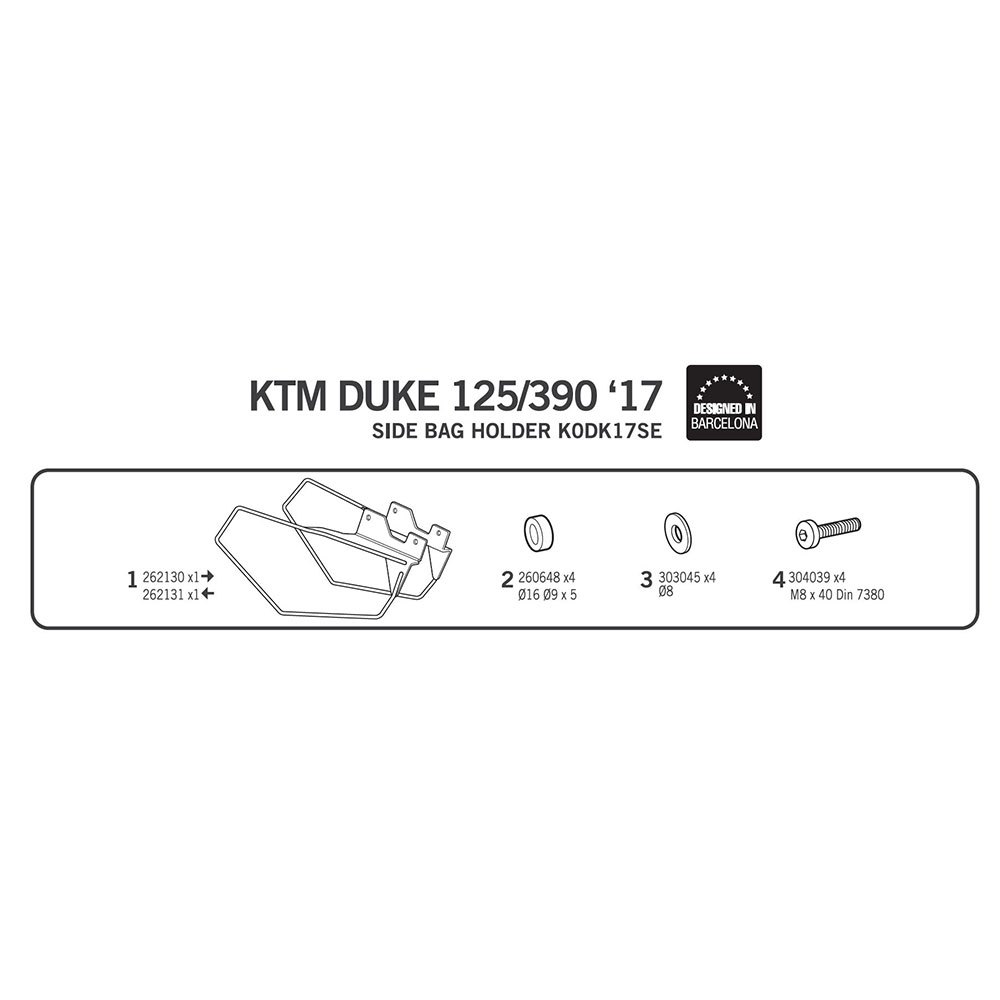 Shad Seitenkoffer Packtaschenhalter KTM Duke 125/200/250/390