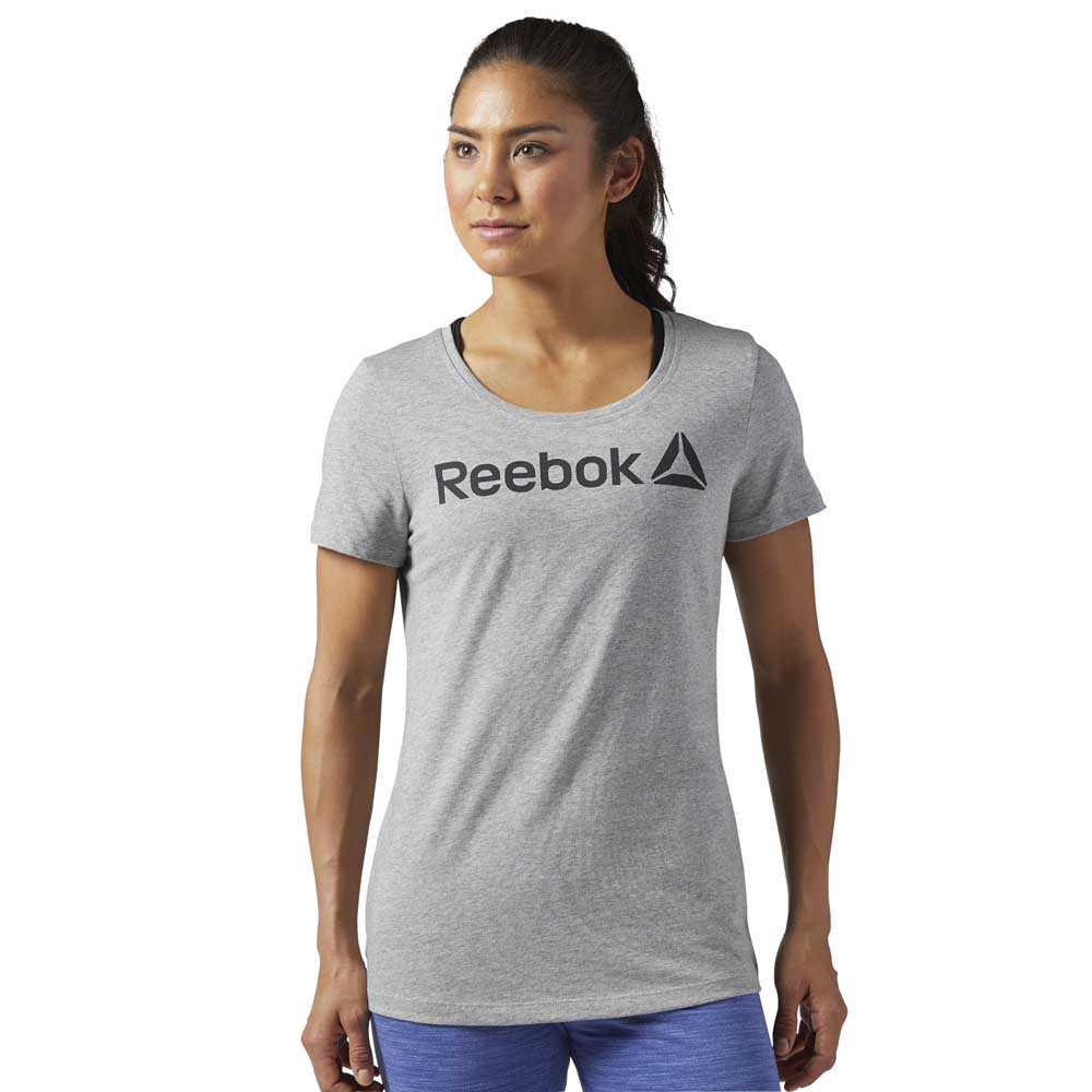Reebok Linear Read Scoop Neck Korte Mouwen T-Shirt