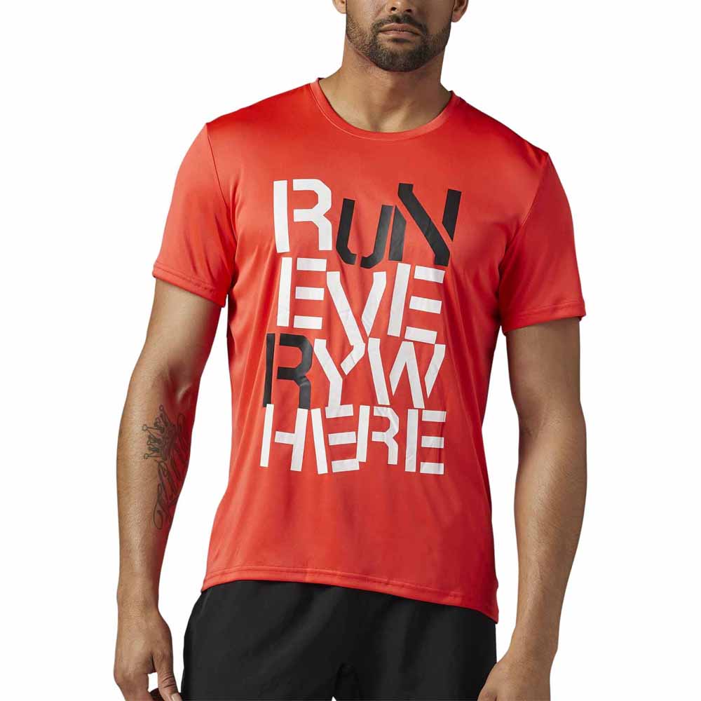 Reebok Run Everywhere Graphic Kurzarm T-Shirt