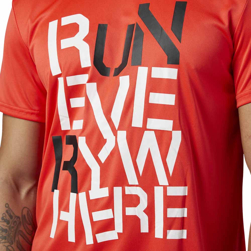 Reebok Run Everywhere Graphic Kurzarm T-Shirt