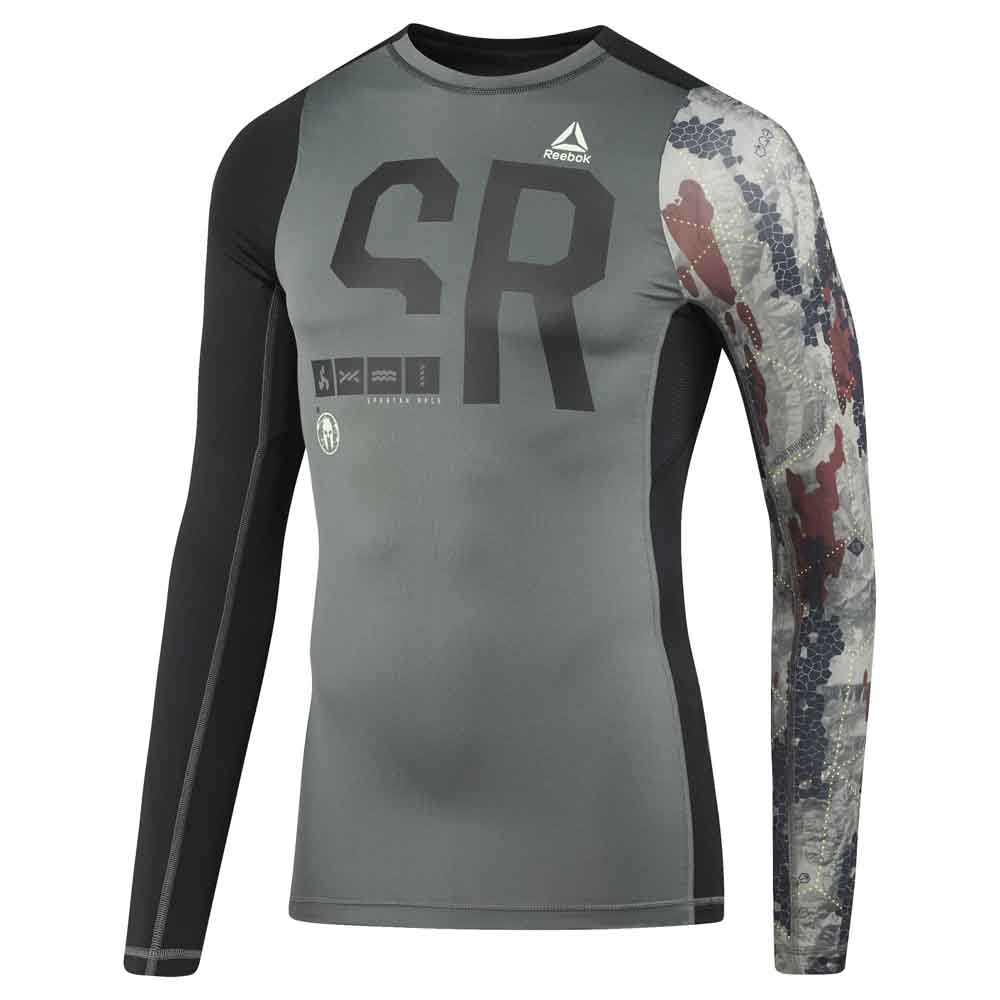 All the time Sheet Pessimistic Reebok Spartan Race Compression Long Sleeve T-Shirt Grey| Runnerinn