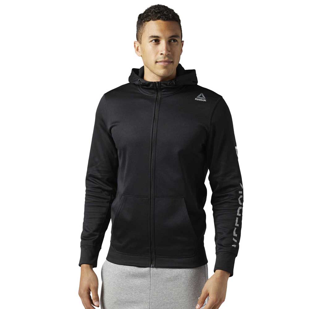 New Reebok Men's Workout Ready Warm Poly Fleece Pullover Hoodie Athletic Sweater 