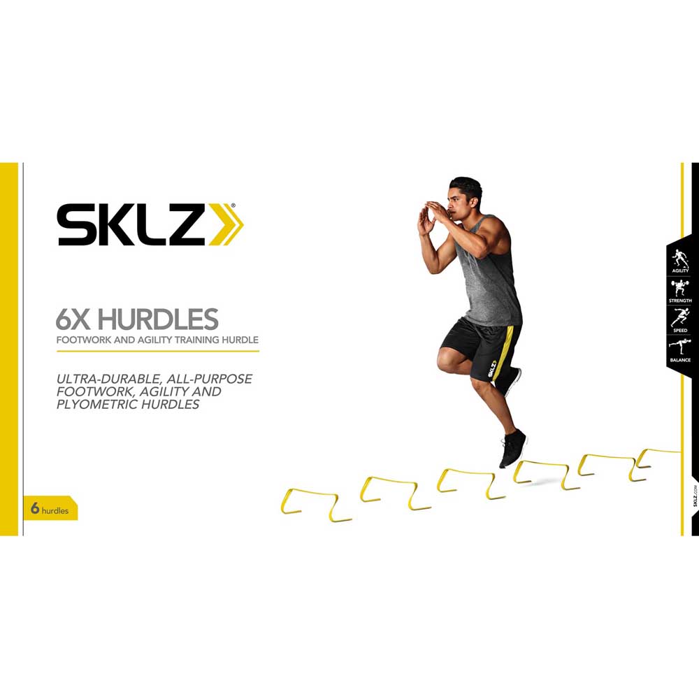 SKLZ 6x Hurdles- 6” Ultra Durable . Agility Set of 6 All Purpose Speed Training and Plyometric Hurdles 