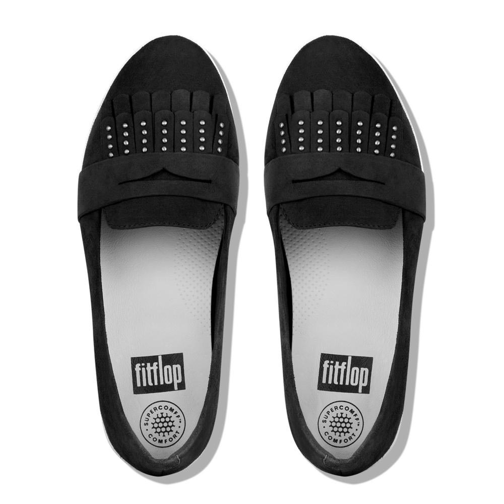 Fitflop Studded Fringey Loafer Schuhe
