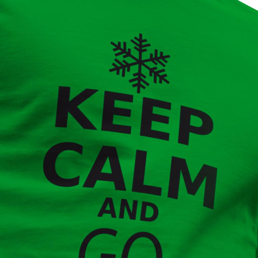 Kruskis Camiseta de manga curta Keep Calm and Go Skiing
