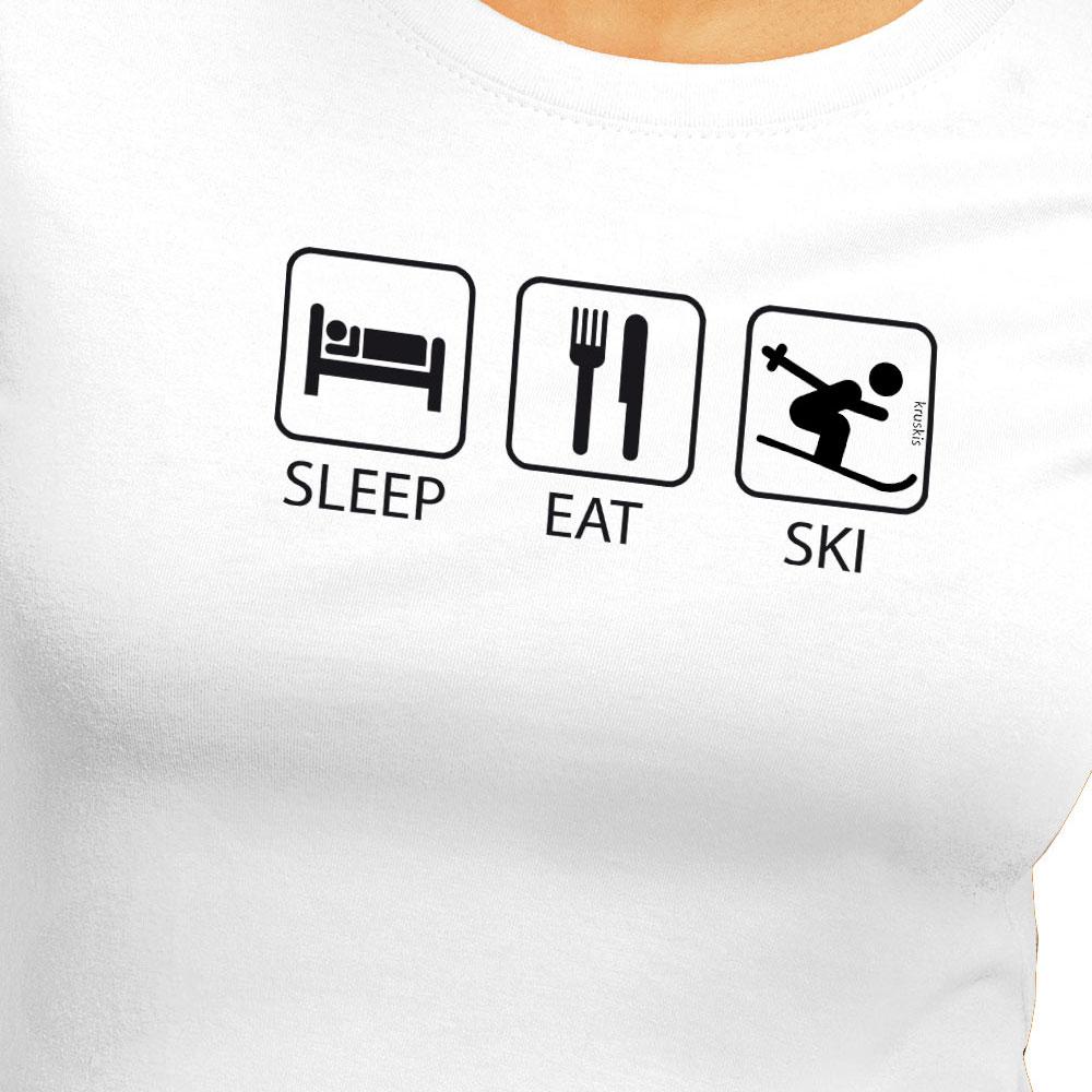 Kruskis Camiseta de manga corta Sleep Eat And Ski