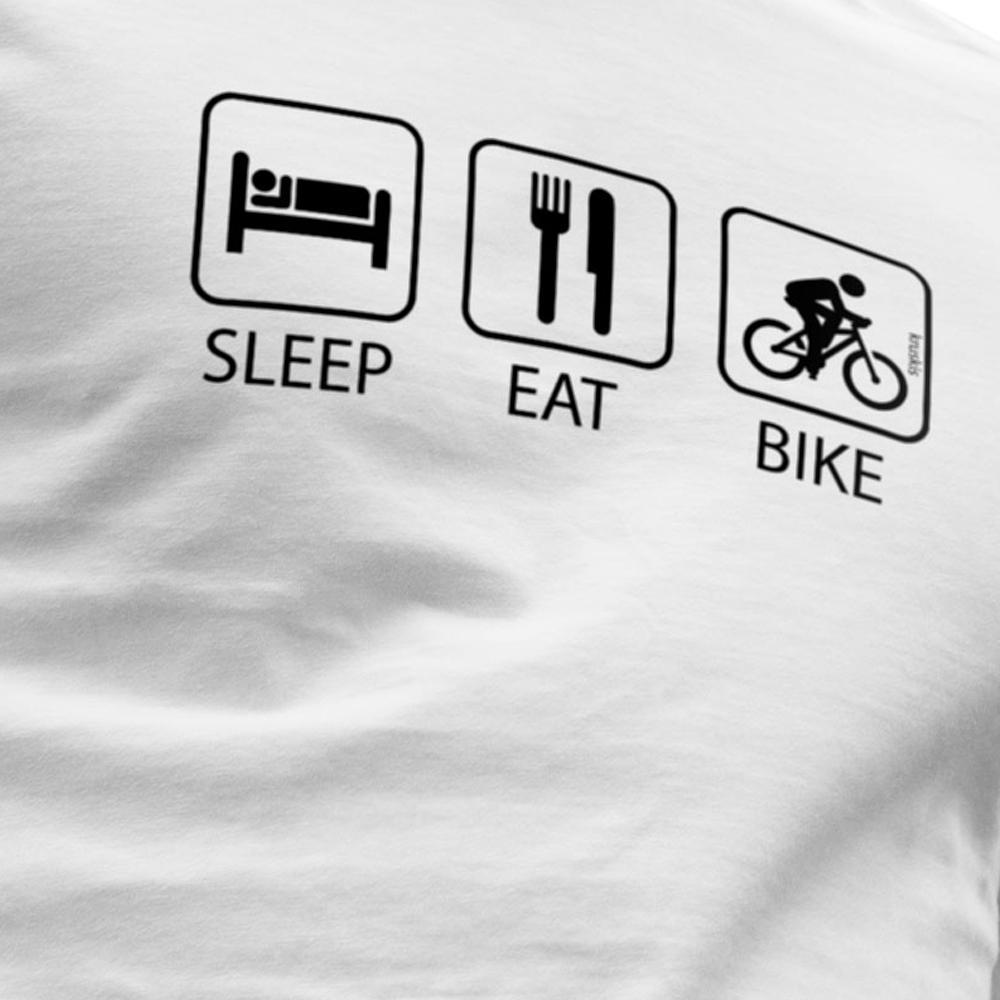 Kruskis Camiseta de manga curta Sleep Eat And Bike