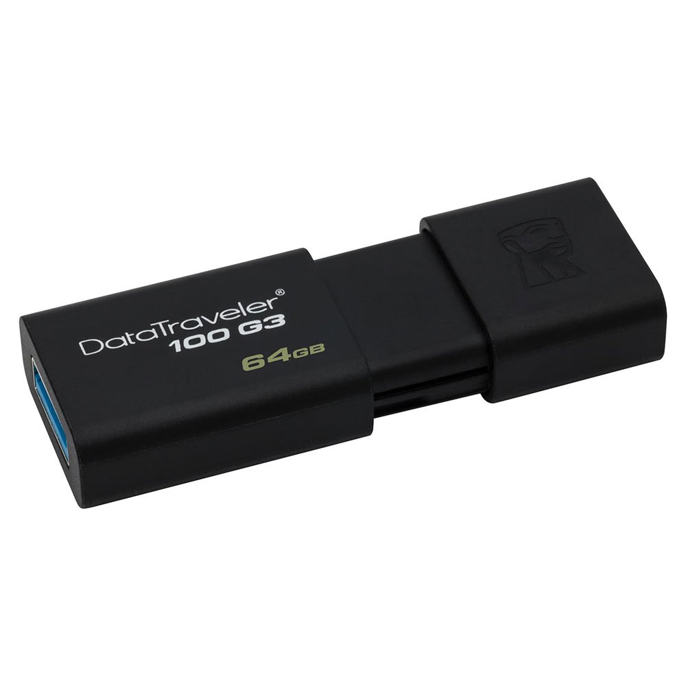 Sygdom Relaterede grænseflade Kingston DataTraveler 100 G3 USB 3.0 64GB Pendrive Black| Techinn