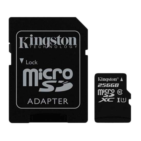 Kingston Standard Micro SD Class 10 256 GB + SD Προσαρμογέας Μνήμη Κάρτα