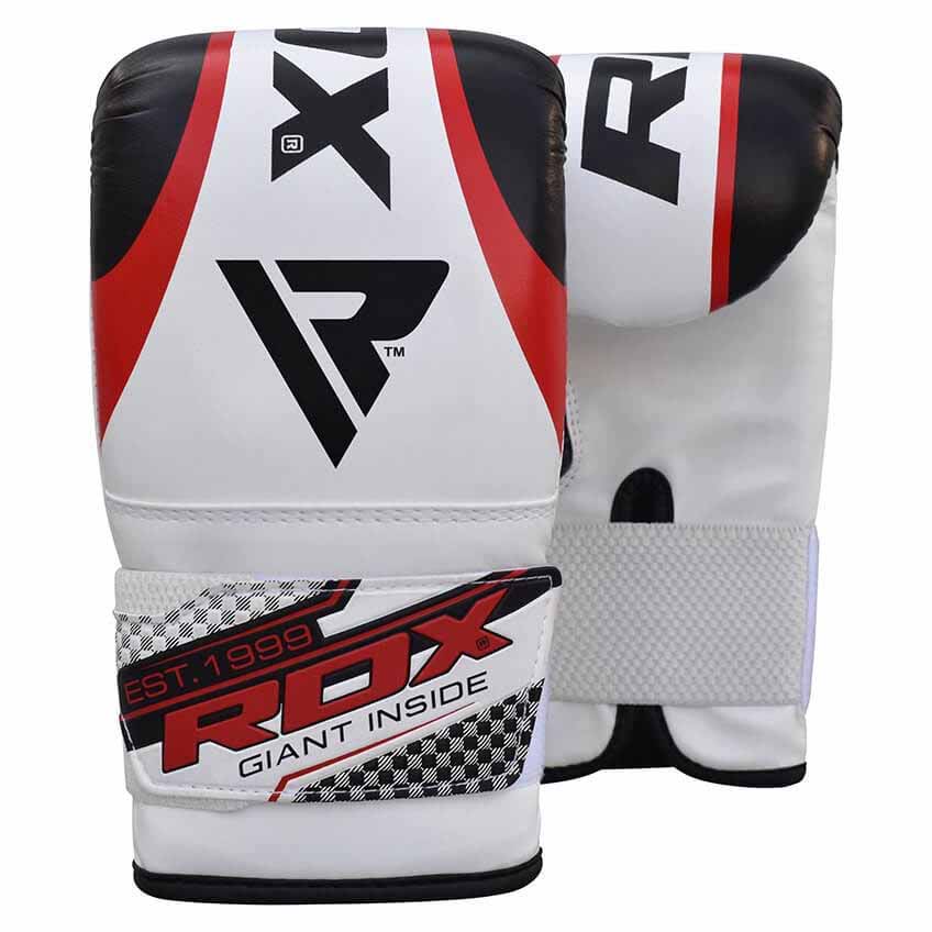 RDX Sports Taisteluhanskat Punch Bag Angle Red New