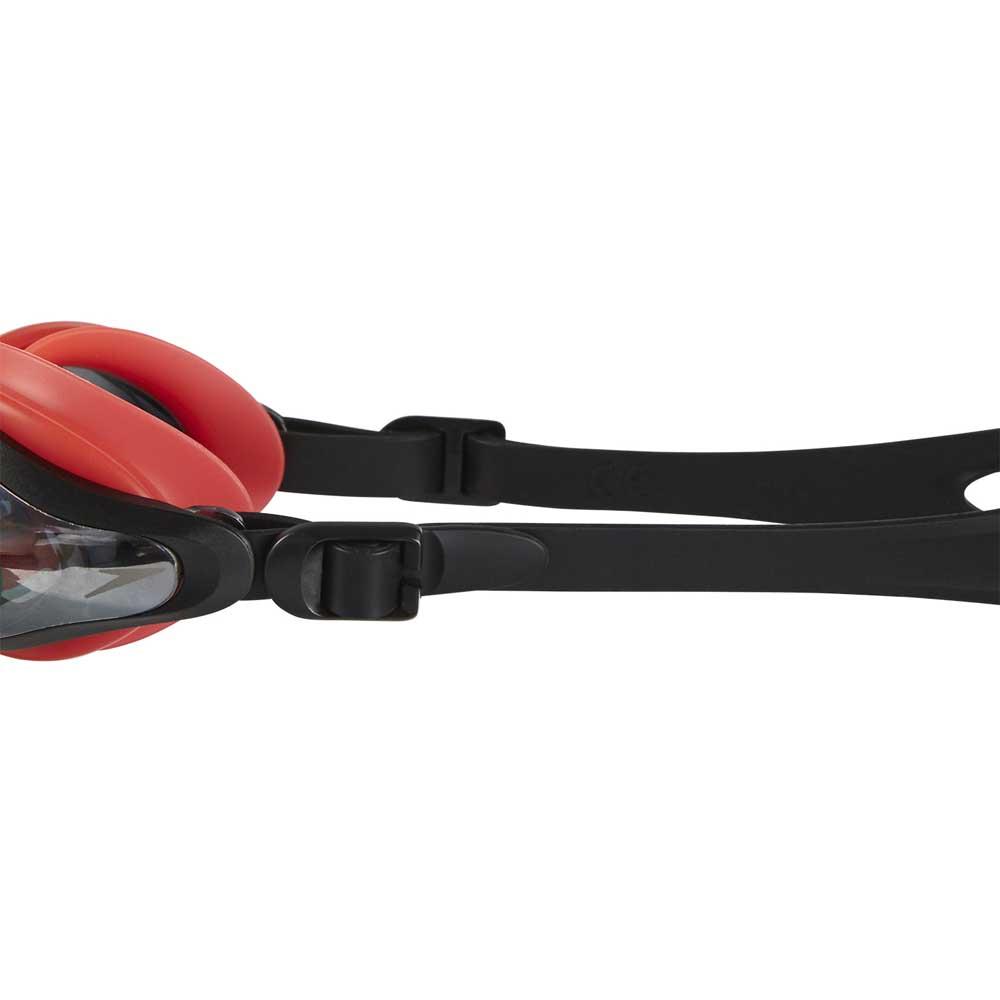 Speedo Mariner Supreme Mirror Occhialini da Nuoto Lava Red/Black/Chrome Unisex adulto Rosso Taglia Unica 